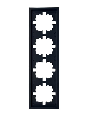 Рамка 4-мест. горизонт. ZIMA черн. бархат LEZARD 704-4200-149