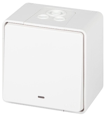 Выключатель Эксперт 11-1502-01 с подсветкой IP55 10АХ-250В ОУ бел. Эра Б0063305