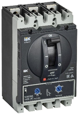 Выключатель автоматический в литом корпусе 3п D 50кА 160А расцепитель термомагнитный регулируемый ARMAT IEK AR-MCCB-3D-050-0160A-ATUC