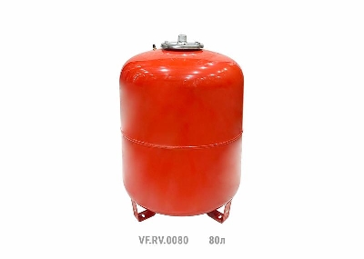 Бак расширительный вертикальный RV 80л (с мал. ножками) (8шт/пал) красн. VALFEX VF.RV.0080