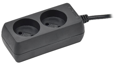 Удлинитель 2х3м без заземл. 10А IP20 У2 250В ПВС 2х0.75 черн. IEK WYP10-06-02-03-K02