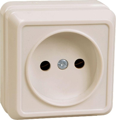 Розетка 1-м ОП Октава 10А IP20 без заземл. крем. GENERICA ERO10-K33-10-DC