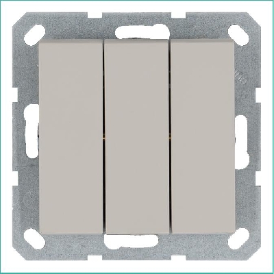Выключатель 3-кл. 10А IP20 механизм тауп Jasmart G3031T