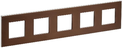 Рамка 5-м SKANDY SK-F35Br металл шоколад IEK SK-M52-M-K30