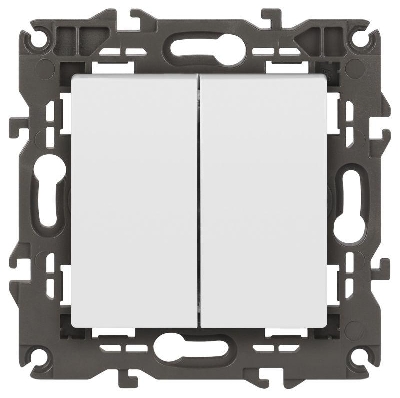 Выключатель 2-кл. Elegance 14-1104-01М 250В 10АХ матов. бел. Эра Б0065797