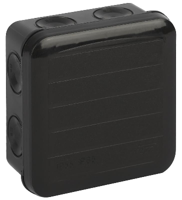 Коробка распределительная ОП 85х85х45мм двухкомпонентн. 8 вводов IP65 черн. Ruvinil 67240Ч