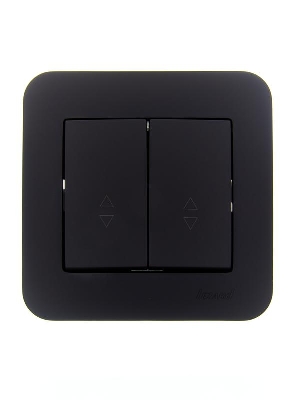 Переключатель проходной 2-кл.СП ASTI 10А IP20 в сборе черн. бархат LEZARD 7081-4242-106
