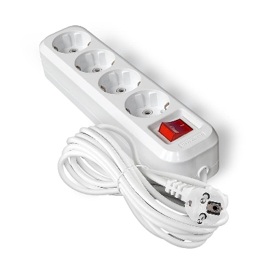 Удлинитель 4х7м с заземл. IP20 S-304А ПВС 3х1.5 с выкл. Universal 1736