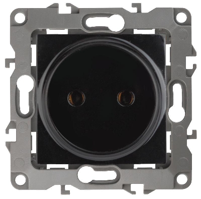 Розетка 1-м СП Эра12 12-2105-06 16А IP20 16AX 250В 2P механизм черн. Эра Б0018259