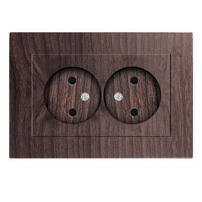 Розетка 2-м СП Афина 16А IP20 без заземл. в сборе венге Universal A0102-V