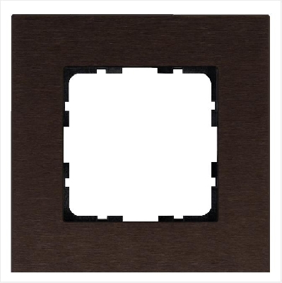 Рамка 1-м G-Metal метал. алюм. корич. Brown Jasmart G1001AZ