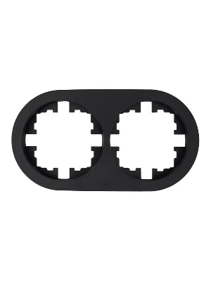 Рамка 2-м OSEN горизонт. круглая черн. бархат LEZARD 744-4200-147