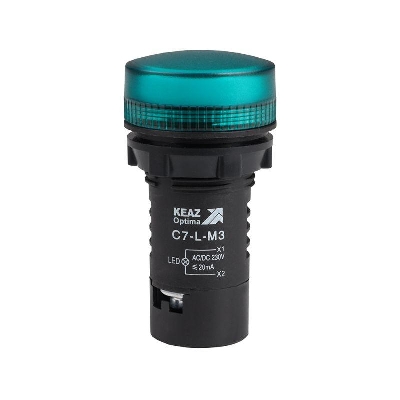 Лампа светодиодная OptiSignal Compact D22 С7-L-M3 зел. 230В AC/DC XB7EV03MP КЭАЗ 362159