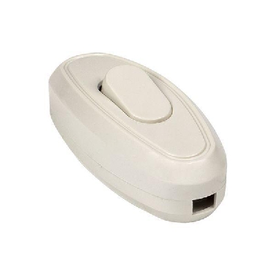 Переключатель на шнур бел. 6А 250В EKF APB6-10