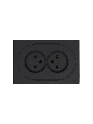 Розетка 2-м СП OSEN без заземл. ПБТ механизм черн. бархат LEZARD 743-4200-128B