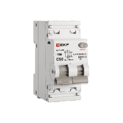 Выключатель автоматический дифференциального тока 2п (1P+N) C 50А 100мА тип A 6кА АВДТ-63N (электромех.) PROxima EKF D63N26MA50C100