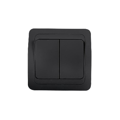 Выключатель 2-кл. CLASSICO 2023B черн. IN HOME 4690612061085