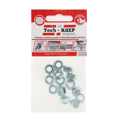 Гайка самоконтрящаяся М8 DIN 985 цинк. (пакет) (уп.14шт) Tech-Krep/Zitar 103032