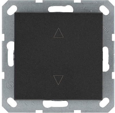 Выключатель для жалюзи 1-кл. 10А IP20 механизм антрацит Jasmart G3018B