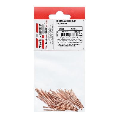 Гвоздь финишный 1.4х30 омедненный (уп.50шт) Tech-Krep/Zitar 104919