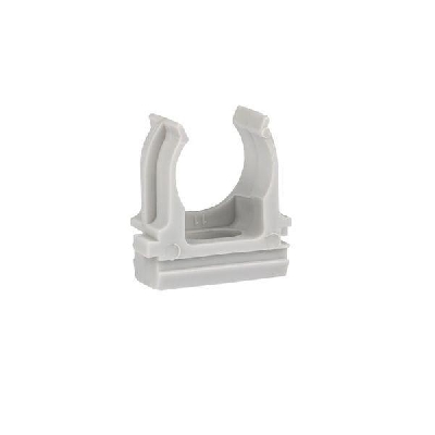 Держатель для труб (клипса) для ручного монтажа d16мм сер. Plast (уп.10шт) EKF derj-z-16sn-r