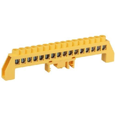 Шина PE земля в комбинированном изоляторе на DIN-рейку ШНИ-8х12-16-Д желт. NO-224-120 Эра Б0062935