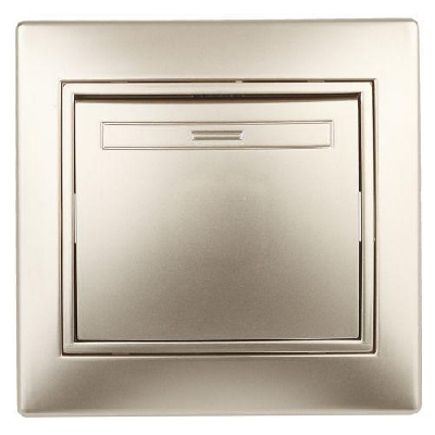 Переключатель промежуточный 1-кл. СП Plano 1-108-04 10А IP20 250В шампань Intro Б0053822