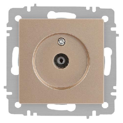Розетка телевизионная одиночная TV СП Accent 6-301-04 IP20 шампань Intro Б0063609