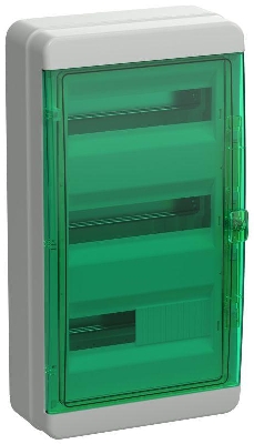 Корпус пластиковый КМПн-36 IP65 зел. прозр. дверь TEKFOR IEK TF5-KP72-N-36-65-K03-K06