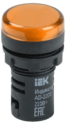 Лампа светосигнальная AD22DS d22мм 230В AC желт. KARAT IEK BLS10-ADDS-230-K05