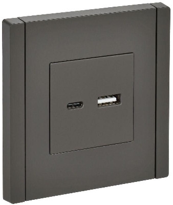 Розетка USB A+C 3.1А FORTE&PIANO FP350 сер. IEK FP-U22-D31-K03