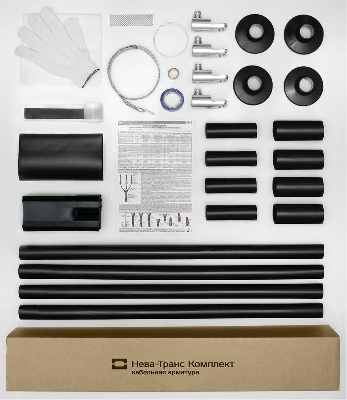 Муфта кабельная концевая наружн. уст. 1кВ 1КНТпН-4х(150-240) с болтов. наконечн. Нева-Транс Комплект 22020098