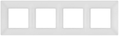 Рамка 4-м Elegance 14-5004-01М для розеток и выключателей матов. бел. Эра Б0065818