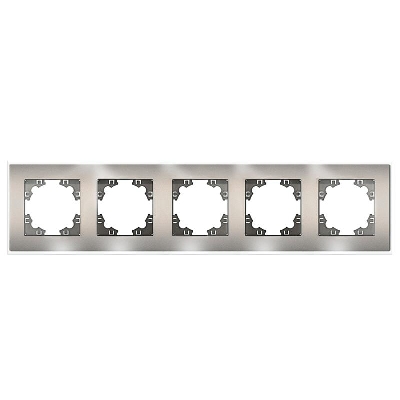 Рамка 5-м Афина стеклянная мокко UNIVersal 2288