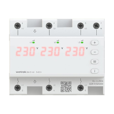 Реле напряжения D6-63 red Welrok 4660251140410