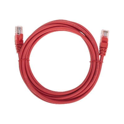 Патч-корд U/UTP CAT 5e RJ45-RJ45 26AWG LSZH красн. 3м Rexant 02-0103-3