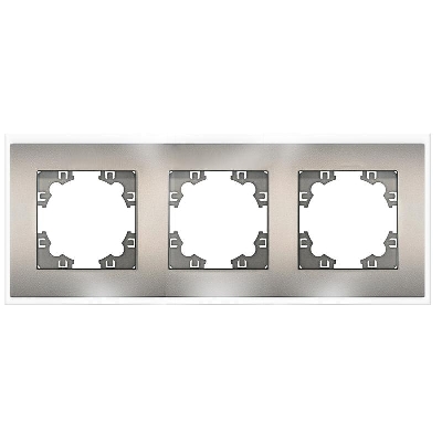 Рамка 3-м Афина стеклянная мокко UNIVersal 2286