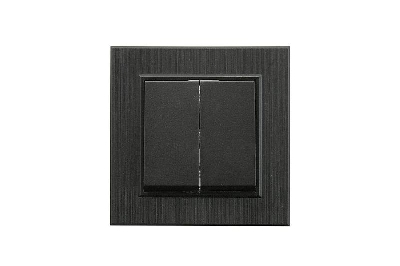 Выключатель 2-клав. Karea LINE STAR чер. Makel 86054003