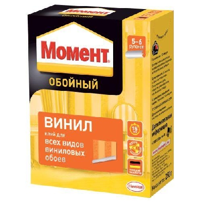 Клей обойный Винил 200г Момент Б0008052
