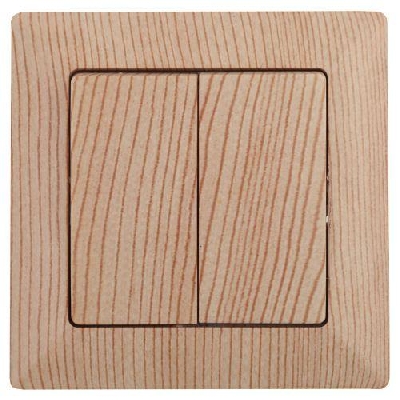 Выключатель 2-кл. СП Solo 4-104-11 10А IP20 250В сосна Intro Б0053592