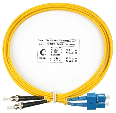 Шнур оптический FOP(d)-9-SC-ST-2m duplex SC-ST 9/125 sm 2м LSZH Cabeus 7544c