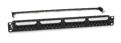 Патч-панель 19дюйм 1U 24 порта RJ45 кат.6 Dual IDC с задн. кабельн. организатором new Cabeus 10589c
