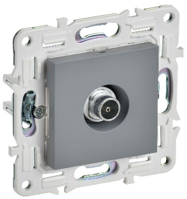 Розетка TV оконечная SKANDY SK-A12Gr сер. IEK SK-A10-O-K03