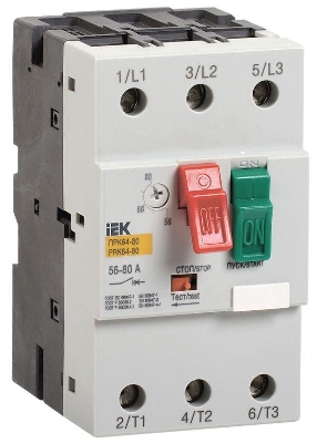 Пускатель ПРК64-63 In=64A Ir=40-63A Ue 660В IEK DMS22-63