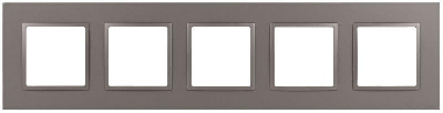 Рамка 5-м Elegance 14-5015-16 Classic для розеток и выключателей титан Эра Б0065831