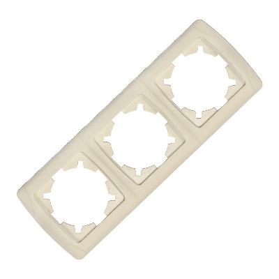 Рамка 3-м Маргарита горизонт. сл.кость (ivory) UNIversal МР003Г-I