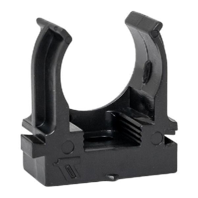 Держатель для труб (клипса) d20мм для монтажного пистолета черн. (уп.100шт) Plast EKF derjp-z-20-black