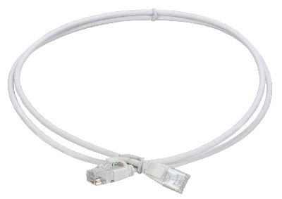 Патч-корд кат.5E UTP LSZH 1.5м slim колпачок с язычком бел. ITK PC08-C5EUL-1M5-SL-WT