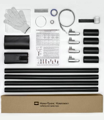 Муфта кабельная концевая внутр. уст. 1кВ 1КВТпН-4х(70-120) с болтов. наконечн. Нева-Транс Комплект 22020035