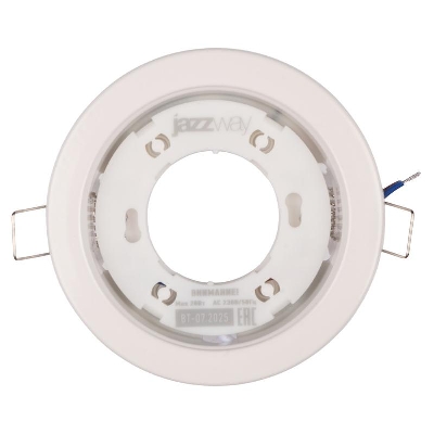 Светильник PGX53 10639.1 106х39мм под лампу GX53 до 20Вт встраив. бел. (пакет) JazzWay 5067080